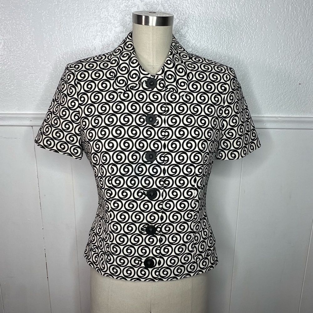 Vintage retro VERSUS Gianni Versace mod psychedelic 90d Y2K top shirt 40
